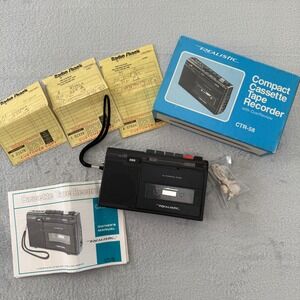 Vintage Realistic CTR-58 Compact Cassette Tape Recorder Tested Working Box